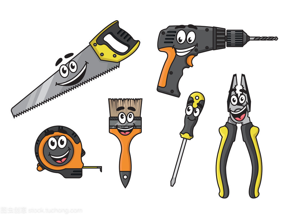 卡通 diy 工具字符